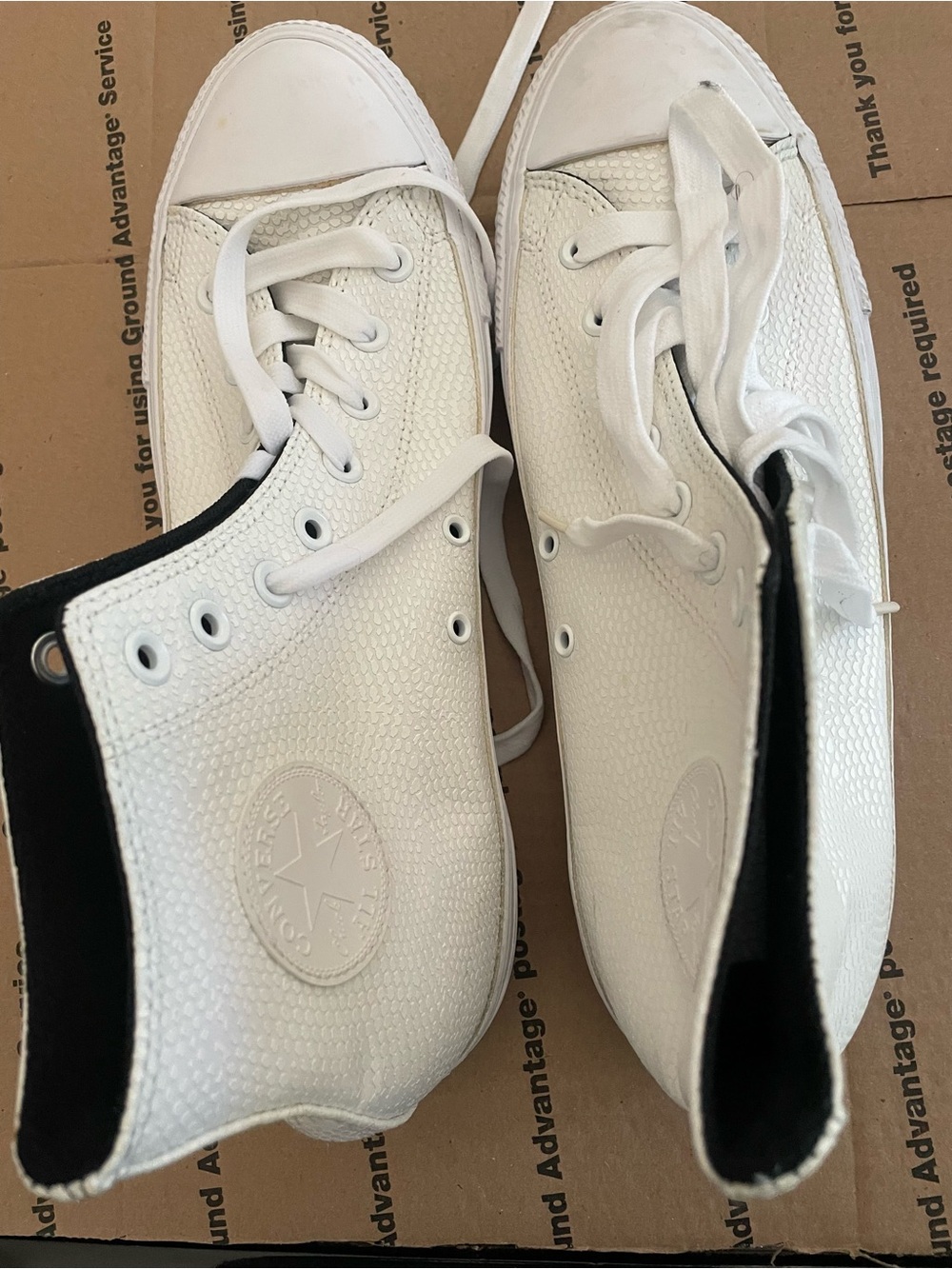Converse White Leather High-Top Men's Sneakers